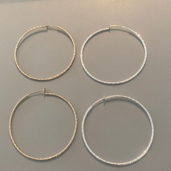 3” Clip Hoop Earrings - Picture 1 of 2